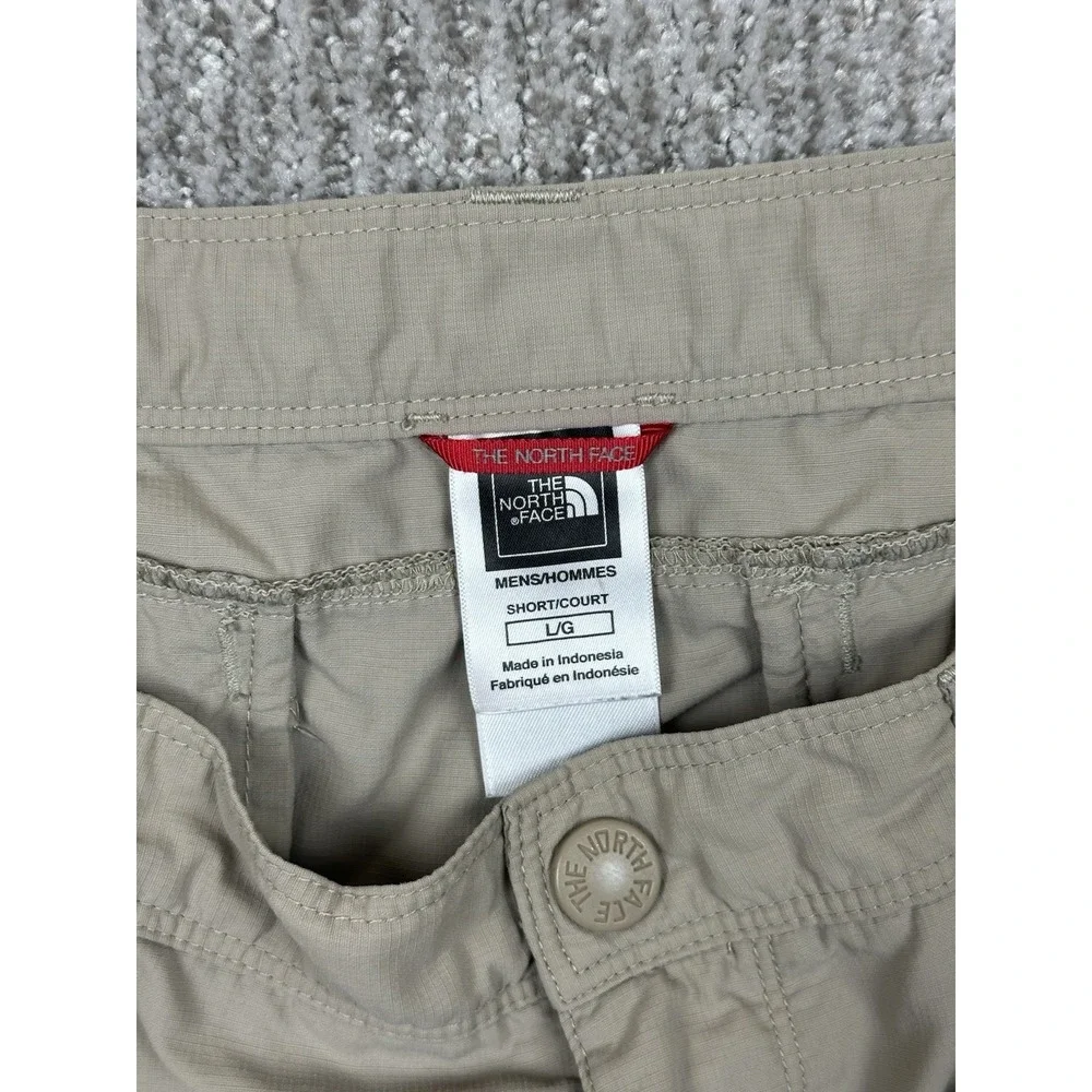 The North Face Mens Large Tan Nylon Ripstop Cargo Pants Hiking Outdoor Straight